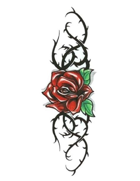 roses on a vine tattoo|realistic vine tattoos with thorns.